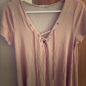 Lace T-shirt color tanish size large/XL